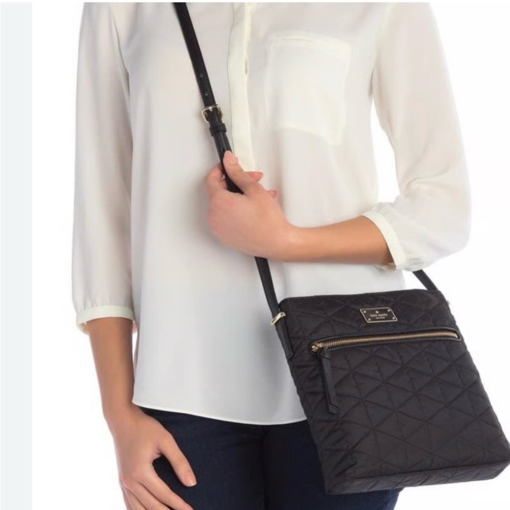 Kate Spade Black Quilted Crossbody Bag